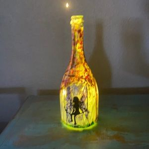 Luminary Hand Painted Bottle